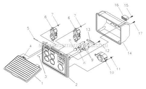 Control_Panel Diagram and Parts List for 1812-0  Briggs and Stratton Generator